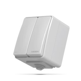   Videx Binera szürke színű falon kívüli vízmentes csillárkapcsoló (105) (10/100)