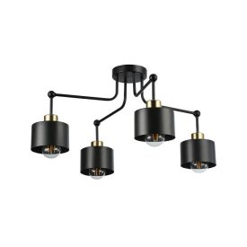   MasterLED Elza 4xE27 foglalatú fekete/réz színű mennyezeti lámpa