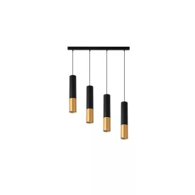   MasterLED Keon fekete-arany színű függesztett mennyezeti lámpa 4xGU10-es foglalattal