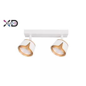   MasterLED Bud fekete/fehér kerek mennyezeti lámpa keret 2xGX53-es foglalattal