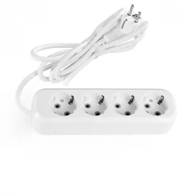   Videx Titanum fehér színű 4-es hosszabító (3x1 5 mm) 3m-es kábellel (1/40)