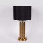 Eurolamp Estheti Metál arany éjjeli lámpa fekete búrával