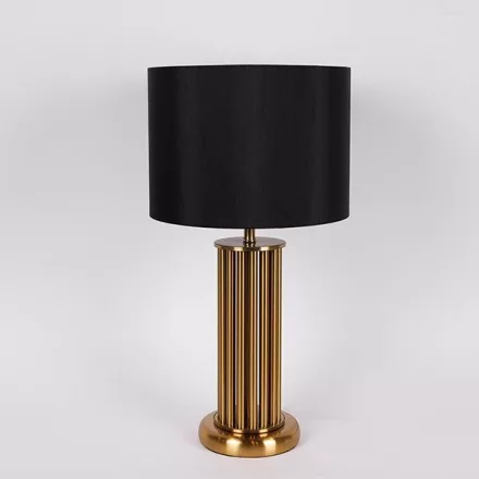 Eurolamp Estheti Metál arany éjjeli lámpa fekete búrával