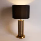 Eurolamp Estheti Metál arany éjjeli lámpa fekete búrával