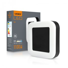   Videx Art 15 W-os 190x190 mm négyzet alakú natúr fehér fekete mennyezeti lámpa IP65-ös védettségű