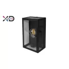 MasterLED Kerti oldalfalra helyezhető fekete színű lámpa E27-es foglalattal IP44-es védettséggel