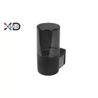 MasterLED Kerti oldalfalra helyezhető kerek fekete színű lámpa E27-es foglalattal