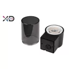 MasterLED Kerti oldalfalra helyezhető kerek fekete színű lámpa E27-es foglalattal