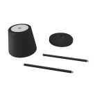 Strühm Toga fekete színű LED asztali lámpa 2W-os 3000-6000K újratölthető akkumlátorral