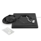 Videx 18 W-os ø292 mm fekete színű négyzet alakú natúr fehér mennyezeti lámpa