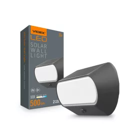   Videx napelemes fali lámpa 5000K beépített mozgásérzékelővel 001-S