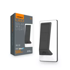   Videx napelemes fali lámpa 5000K beépített mozgásérzékelővel 003-S