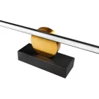 MasterLED Santo 12W 4000K 60 cm-es fekete/arany tükör feletti lámpa IP44-es védettségű