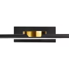 MasterLED Santo 12W 4000K 60 cm-es fekete/arany tükör feletti lámpa IP44-es védettségű