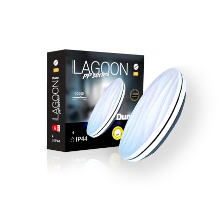 Lagoon PP series Dune 12 W-os ø260 mm kerek natúr fehér mennyezeti lámpa IP44-es védettségű