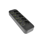 MasterLED Modi fekete színű 5-ös hosszabító kapcsolóval 2m-es kábellel