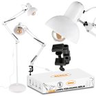 Berge Berlin 2in1 fehér színű asztali/állólámpa állítható magassággal 110-185 cm E27-es foglalattal