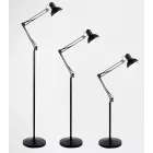 Berge Berlin fekete színű állólámpa állítható magassággal 110-185 cm E27-es foglalattal