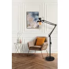 Berge Berlin fekete színű állólámpa állítható magassággal 110-185 cm E27-es foglalattal