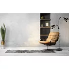 Berge London fa/fekete színű állólámpa állítható magassággal 145-175 cm 2xE27-es foglalattal