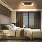 Videx Led Edge 72 W-os ø450mm fekete négyzet alakú LED távirányítós mennyezeti lámpa