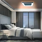 Videx Led Edge 72 W-os ø450mm fekete négyzet alakú LED távirányítós mennyezeti lámpa