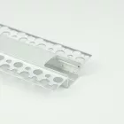 EcoLight Gipszkartonba süllyeszthető aluprofil 17 mm széles 2 méteres szál opál fedővel