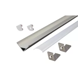   MasterLED Sarok aluprofil íves opál fedéllel 2 méteres szál