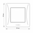 Videx Binera ezüst színű süllyesztett egypólusú kapcsoló (101) (20/120)