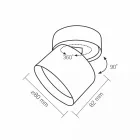 Videx fekete állítható mennyezeti lámpa keret GX53-as foglalattal