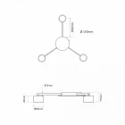 Videx fehér színű mennyezeti lámpa 3xGX53-as foglalattal