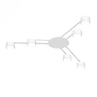 Videx fehér színű mennyezeti lámpa 6xGX53-as foglalattal