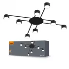 Videx fekete színű mennyezeti lámpa 8xGX53-as foglalattal