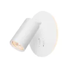 Videx G10-es foglalatú fehér fali lámpa kapcsolóval