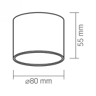 Videx fekete kerek alakú mennyezeti lámpa keret GX53-as foglalattal