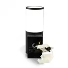 Videx Kerti oldalfalra helyezhető kerek fekete színű lámpa GU10-es foglalattal