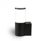 Videx Kerti oldalfalra helyezhető kerek fekete színű lámpa GU10-es foglalattal