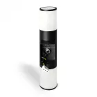 Videx Kerti oldalfalra helyezhető kerek fekete színű lámpa 2xGU10-es foglalattal