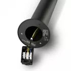 Videx kerek kerti 60 cm-es fekete színű állólámpa GU10-es foglalattal