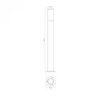 Videx kerek kerti 60 cm-es fekete színű állólámpa GU10-es foglalattal