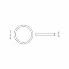 Videx 24 W-os ø264 mm fekete színű kerek natúr fehér mennyezeti lámpa