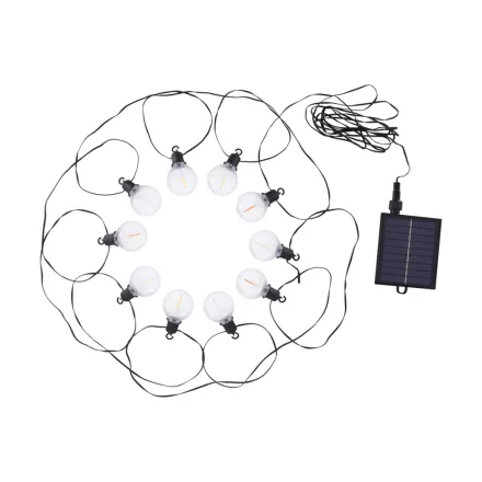 Strühm GLASI LED RGB napelemes fekete 7,5 m-es girland lámpa 3W