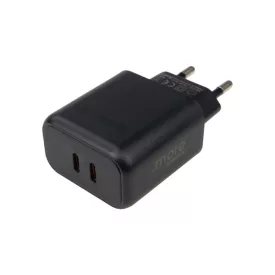 Ecolight 20 W-os 2 db USB-C fali töltő, fekete