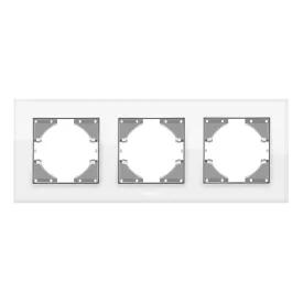   Videx Binera fehér színű hármas vízszintes üvegkeret (6/48)