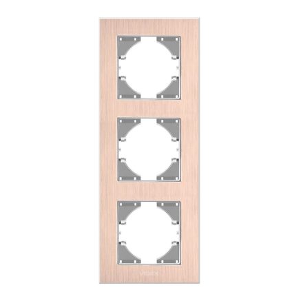 Videx Binera rosegold színű alumínium hármas függőleges keret (6/48)