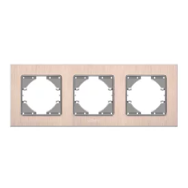   Videx Binera rosegold színű alumínium hármas vízszintes keret (6/48)