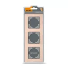 Videx Binera rosegold színű alumínium hármas vízszintes keret (6/48)