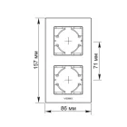 Videx Binera fekete színű alumínium dupla függőleges keret (6/48)