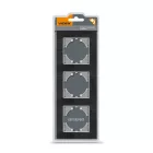 Videx Binera fekete színű alumínium hármas vízszintes keret (6/48)