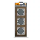 Videx Binera csokoládé színű alumínium hármas függőleges keret (6/48)